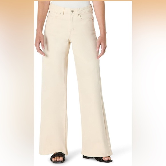 Amazon Essentials Denim - Amazon Essentials Wide Leg Cream Jeans Low Stretch Size 12